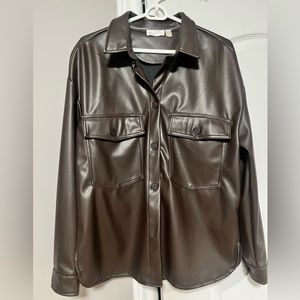 WOMEN FAUX LEATHER JACKET